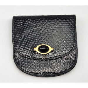 Vintage ASHNEIL Black Coin Purse Mini Wallet Italy